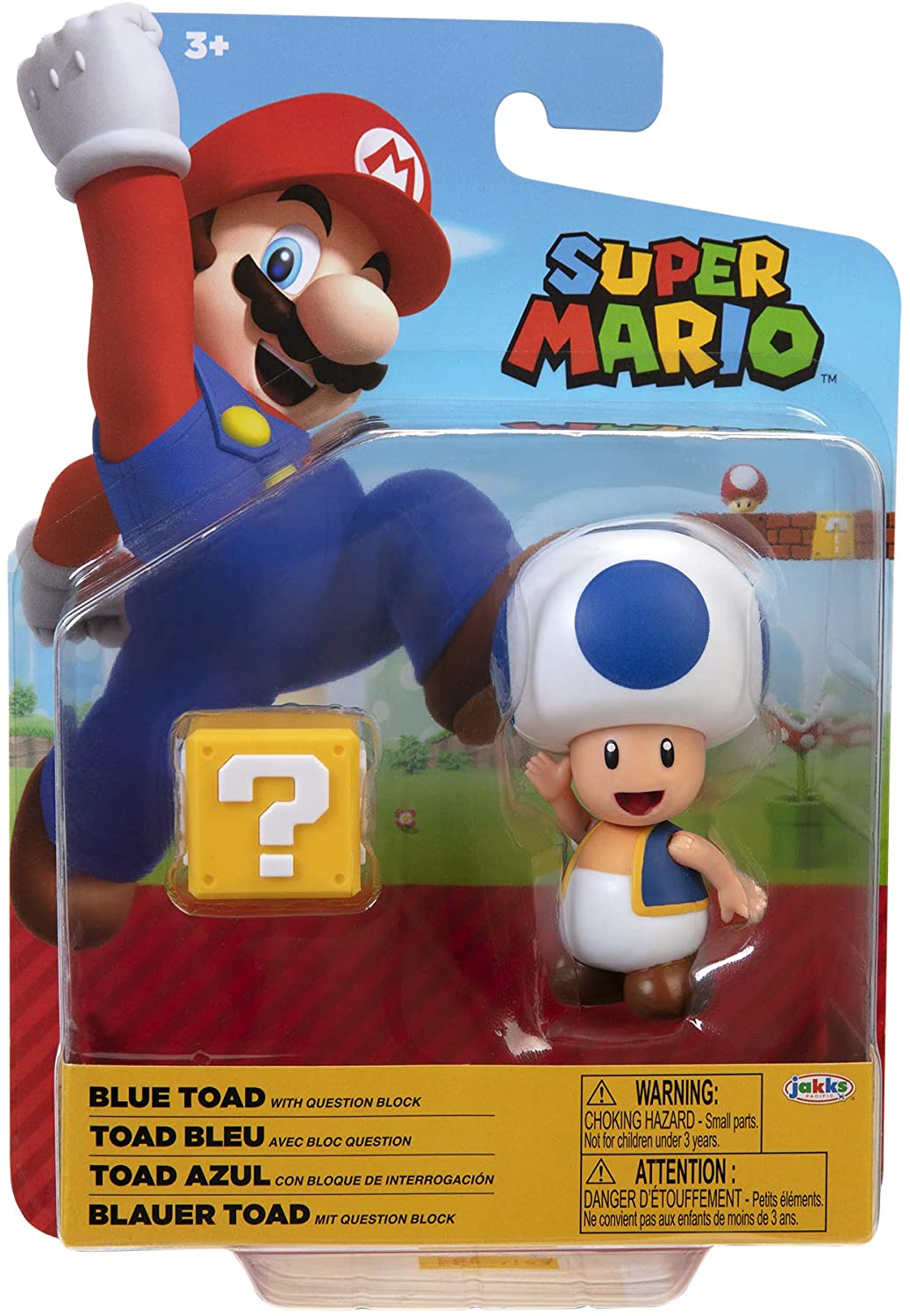 Φωτογραφία προϊόντος: Coolmerch World of Nintendo: Super Mario – Blue Toad with Question Block Action Figure (10cm)