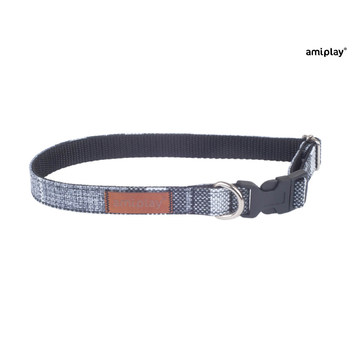 Φωτογραφία προϊόντος: Amiplay Περιλαίμιο Σκύλου Adjustable Collar- London Gray - Medium 1,5x25-40cm