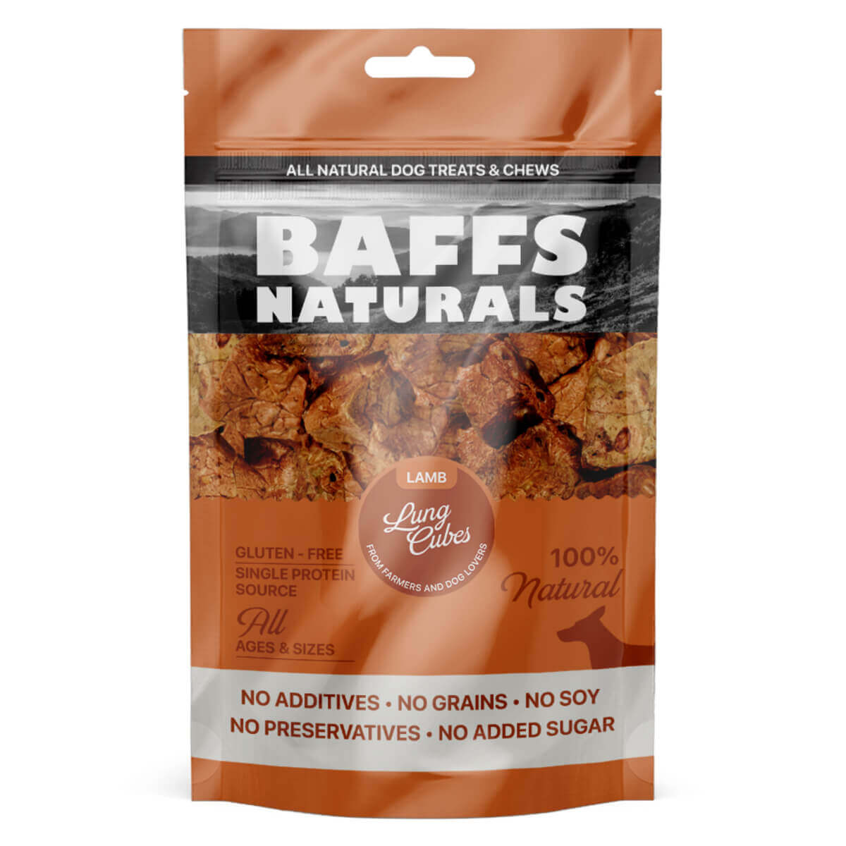 Φωτογραφία προϊόντος: BAFFS NATURALS Baff Naturals Lamb Lung Cubes 100gr