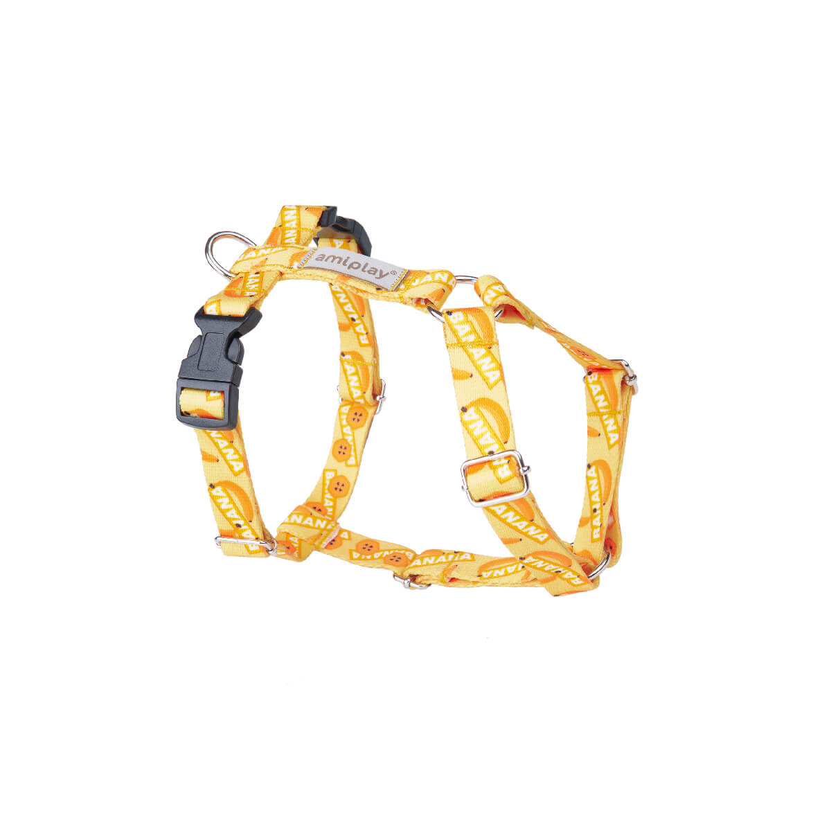 Φωτογραφία προϊόντος: Amiplay- Σαμαράκι Σκύλου Adjustable Harness BeHappy- Banana - Large 2,5x35-60cm,50-75cm