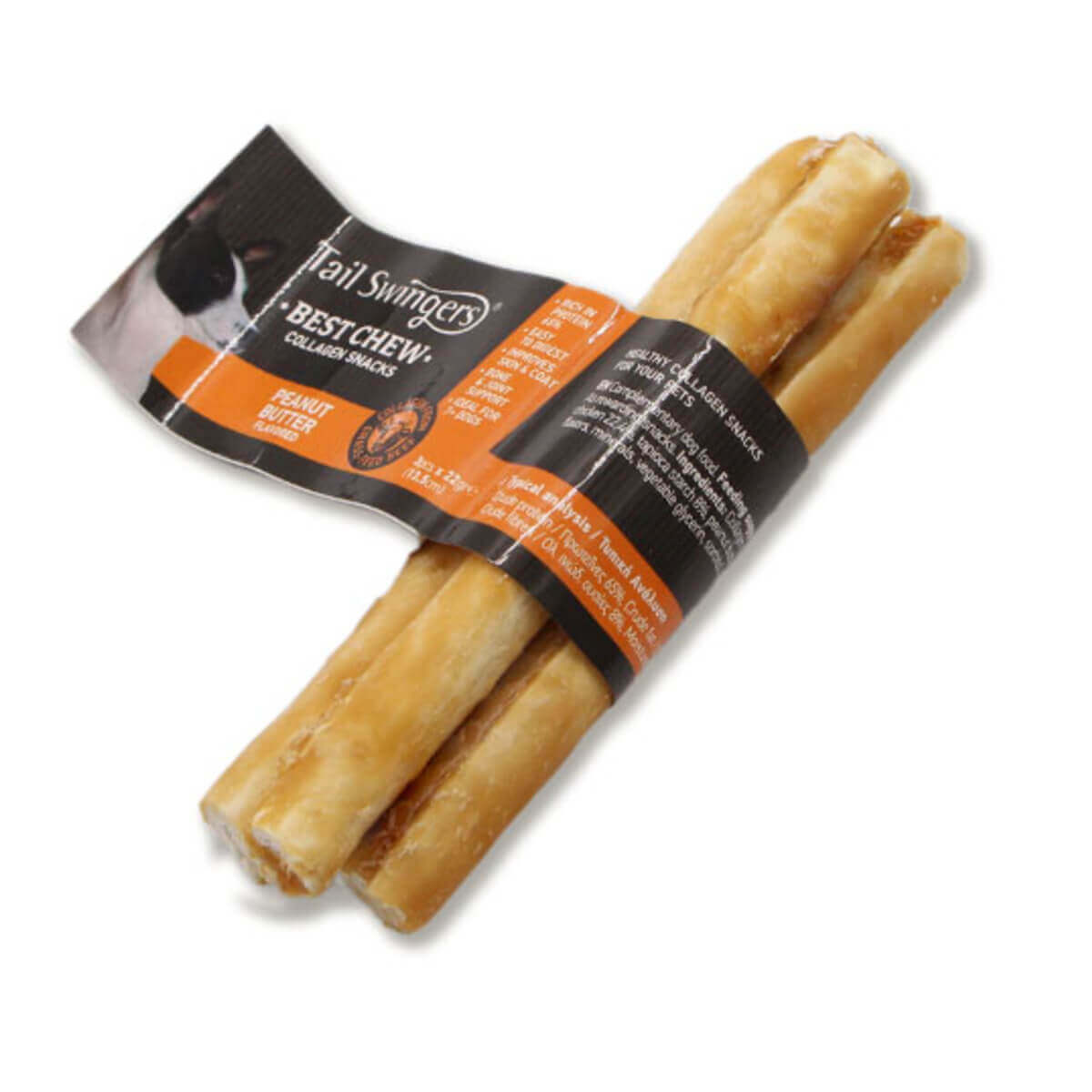 Φωτογραφία προϊόντος: Tail Swingers Collagen Sticks με Φυστικοβούτυρο 13.5cm