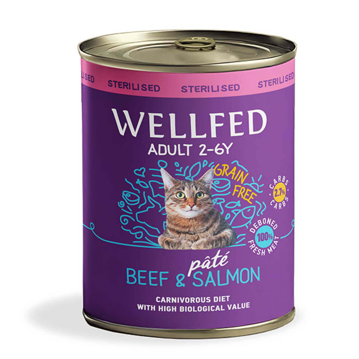Φωτογραφία προϊόντος: Wellfed Sterilised Βοδινό & Σολομός 400gr