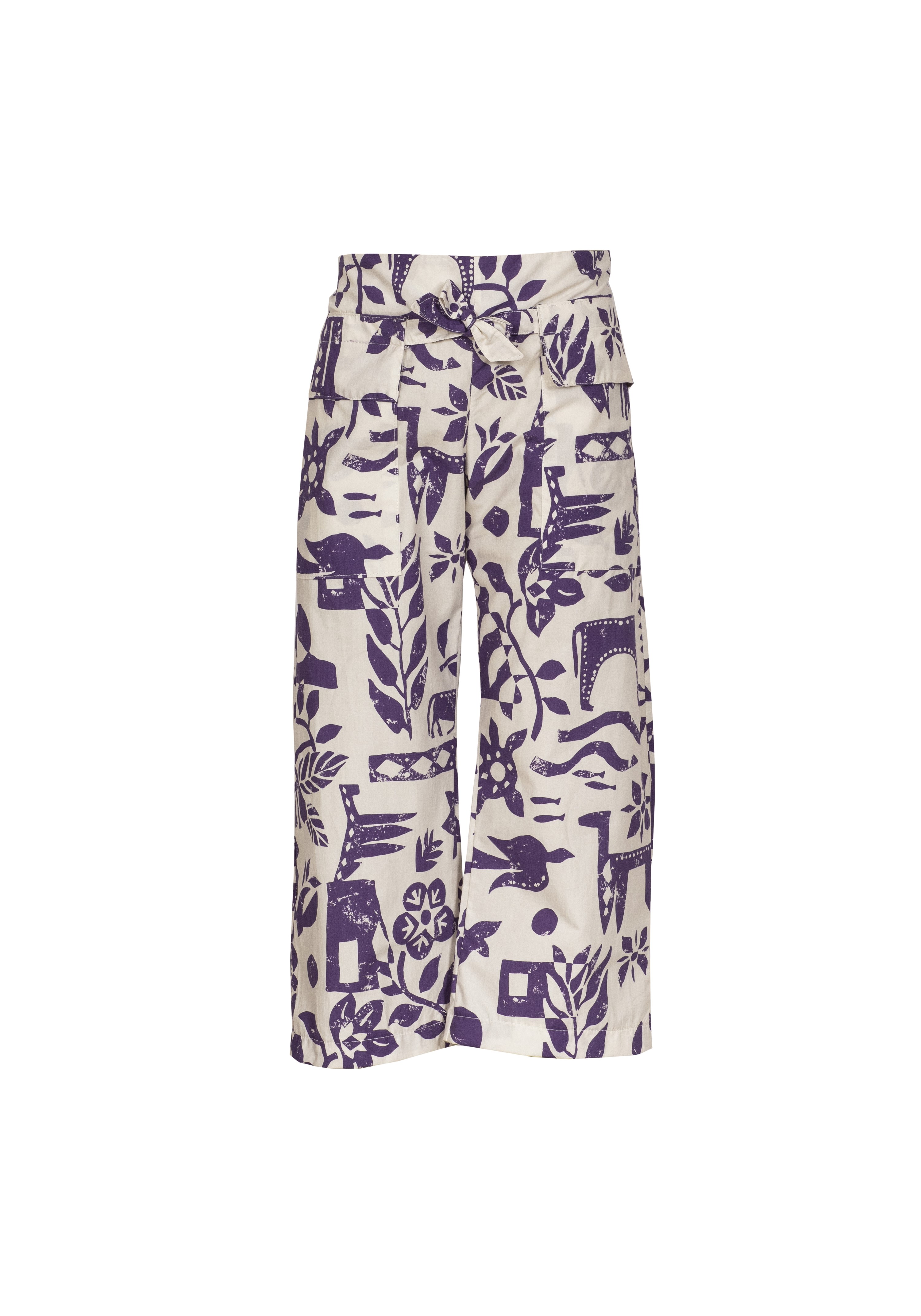 Φωτογραφία προϊόντος: M&B Kid's Fashion Παιδική Παντελόνα Κάπρι Λευκό/Μωβ 2418