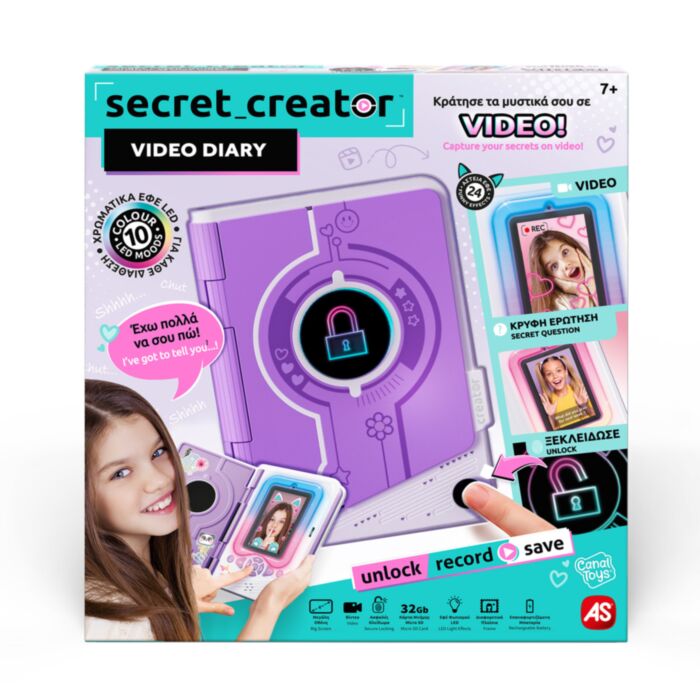 Φωτογραφία προϊόντος: OEM AS Company Secret Creator Video Diary Journal Ηλεκτρονικό Ημερολόγιο Για 8+ Χρονών