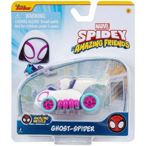 Φωτογραφία προϊόντος: marvel Spidey Amazing Friends Μεταλλικό Όχημα με Φιγούρα 7.5cm Ghost Spider
