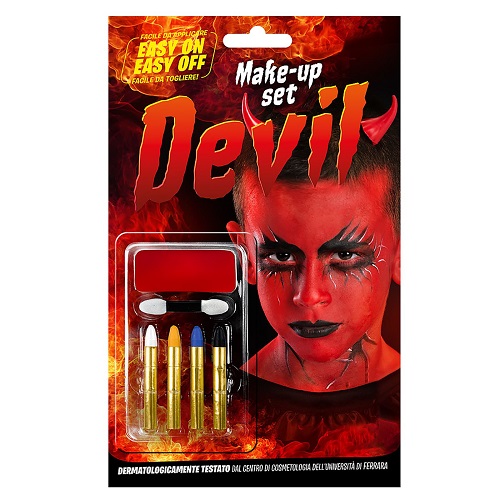 Φωτογραφία προϊόντος: OEM Σετ βαφής devil με μακιγιάζ & 4 μολύβια