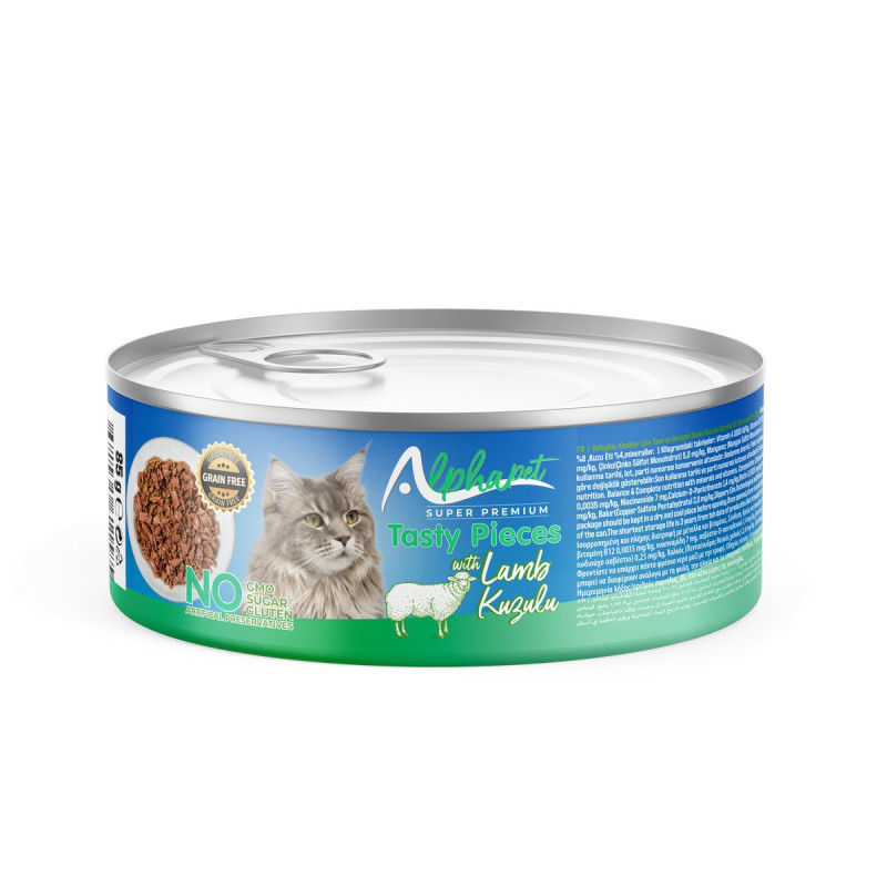 Φωτογραφία προϊόντος: Alphapet Super Premium Κονσέρβα 85gr για Ενήλικες Γάτες Κομμάτια Αρνιού σε Σάλτσα
