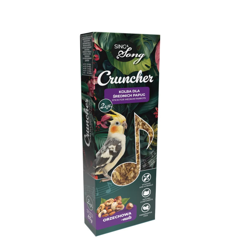 Φωτογραφία προϊόντος: Unimis SING&SONG CRUNCHER 85gr Τροφή για Μεσαίου Μεγέθους Παπαγάλους με Ξηρούς Καρπούς