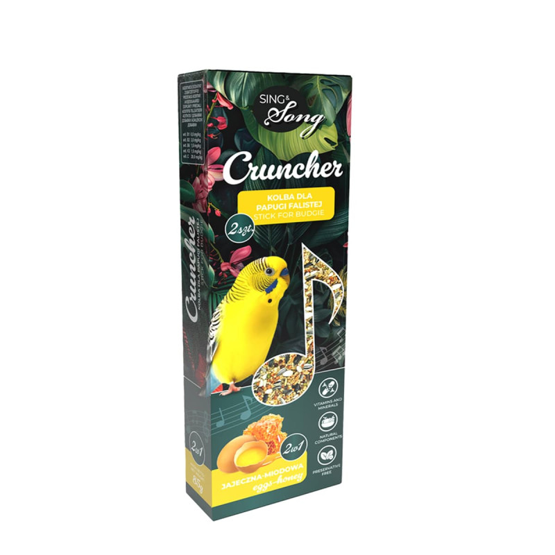 Φωτογραφία προϊόντος: Unimis SING&SONG CRUNCHER 85gr Τροφή για Παπαγαλάκια 2 σε 1 με Αυγό και Μέλι