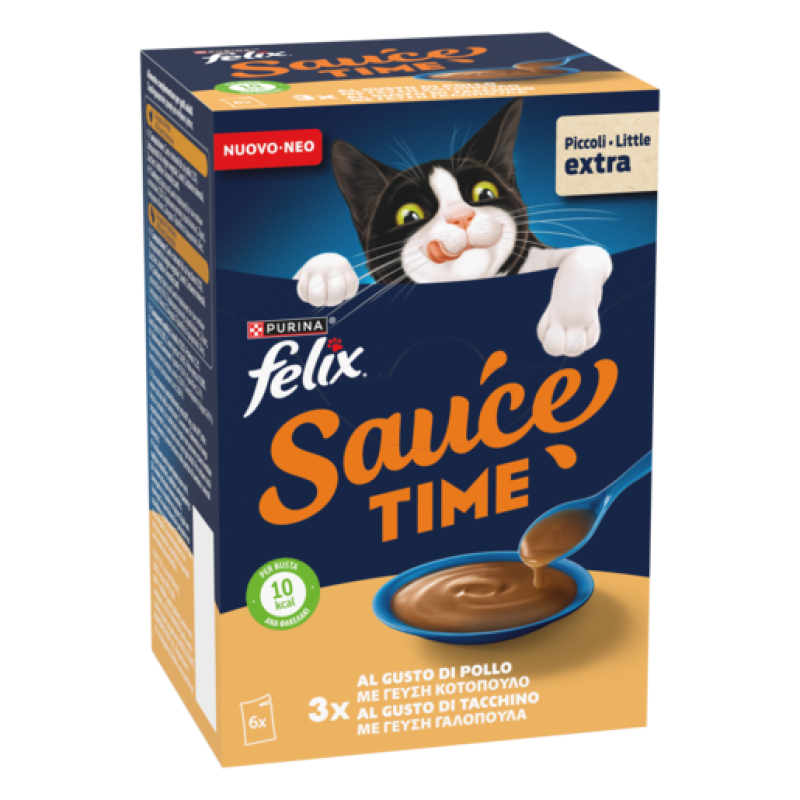 Φωτογραφία προϊόντος: Purina Felix Felix Sauce Time Κοτόπουλο & Γαλοπούλα 6x40g