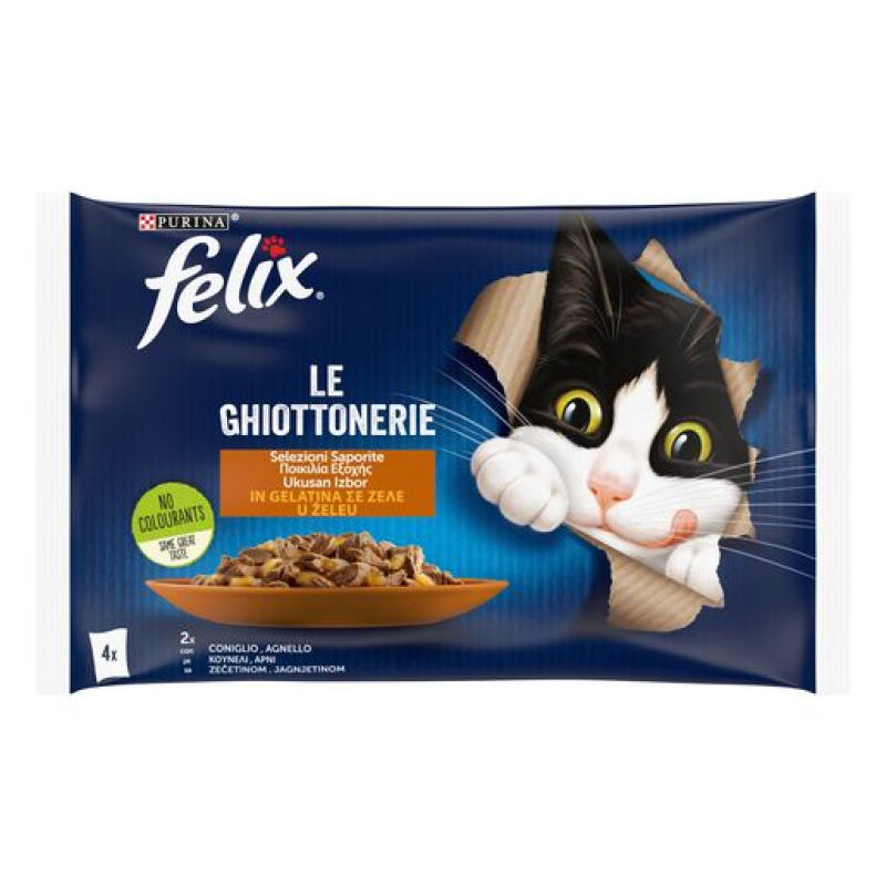 Φωτογραφία προϊόντος: Purina Felix Felix Agail Κουνέλι & Αρνί σε Ζελέ 4x85g