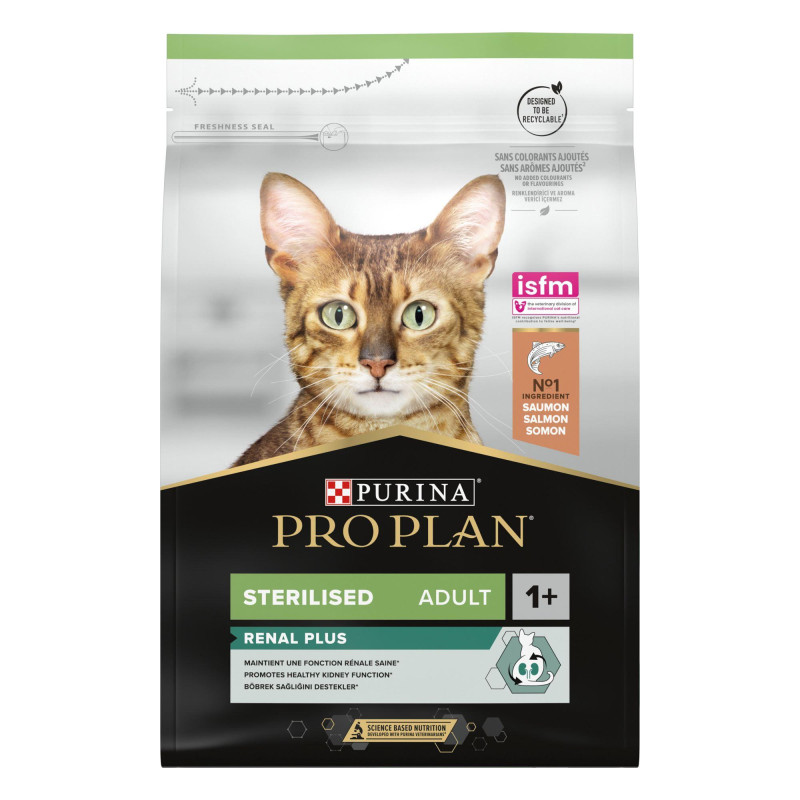 Φωτογραφία προϊόντος: Purina ProPlan Purina Pro Plan Sterilised Renal Plus Cat Σολομός 3kg