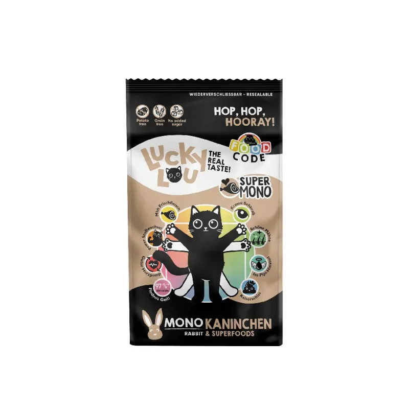 Φωτογραφία προϊόντος: Lucky Lou Food Code SuperMono Κουνέλι & SuperFoods 340gr