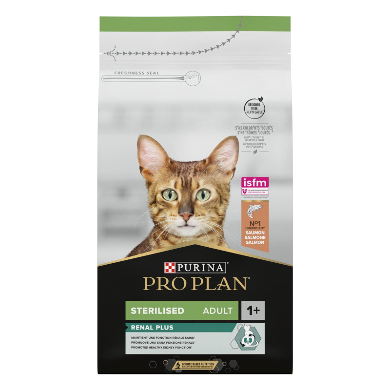 Φωτογραφία προϊόντος: Purina ProPlan Purina Pro Plan Sterilised Renal Plus Cat Σολομός 1,5kg