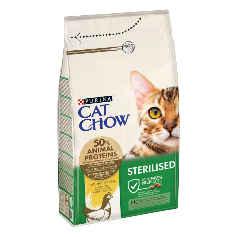 Φωτογραφία προϊόντος: Purina® Cat Chow® Sterilised με Naturium™ Πλούσια σε Κοτόπουλο Ξηρή Τροφή Γάτας 1,5kg