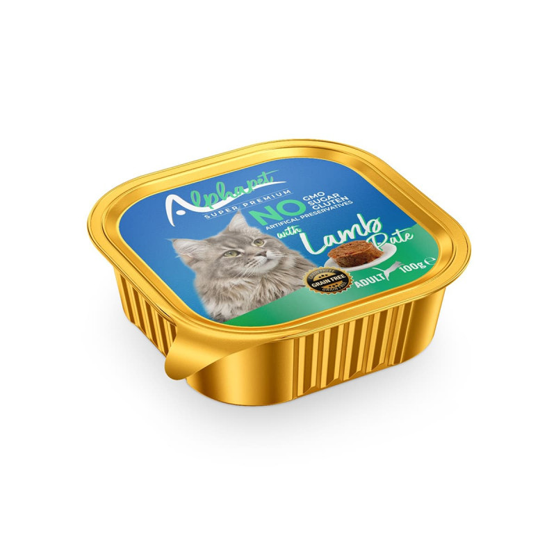Φωτογραφία προϊόντος: Alpha Pet Alphapet Super Premium Πατέ 100gr για Ενήλικες Γάτες με Αρνί σε Τασάκι