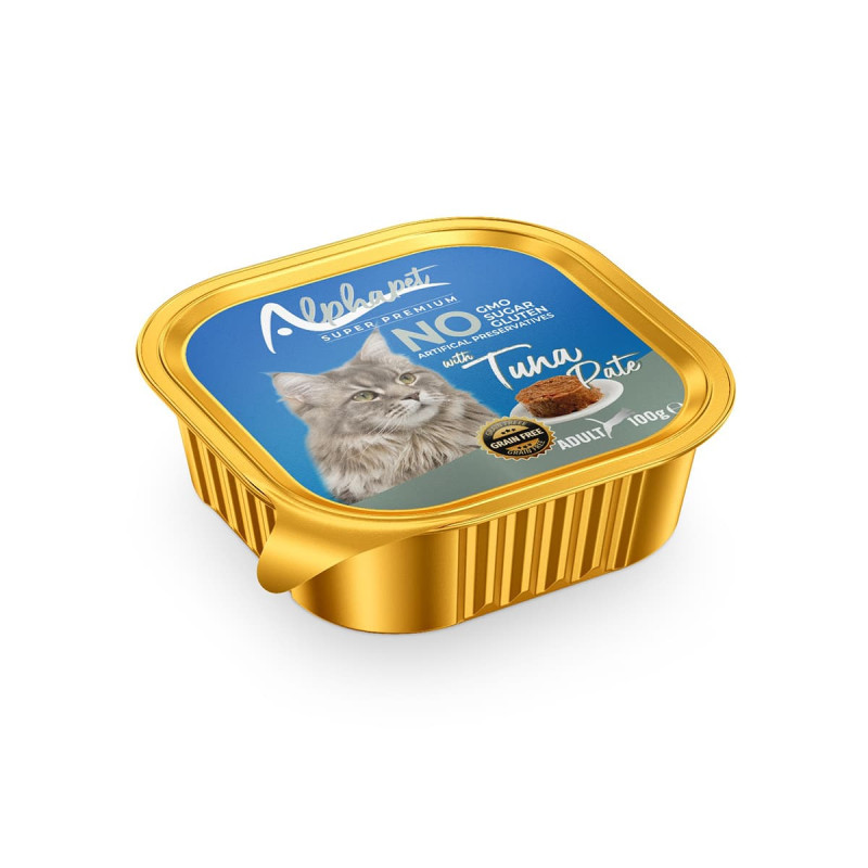 Φωτογραφία προϊόντος: Alpha Pet Alphapet Super Premium Πατέ 100gr για Ενήλικες Γάτες με Τόνο σε Τασάκι