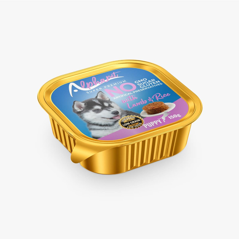 Φωτογραφία προϊόντος: Alpha Pet Alphapet Super Premium Πατέ 100gr για Κουτάβια με Αρνί και Ρύζι σε Τασάκι