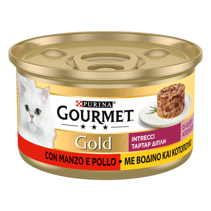 Φωτογραφία προϊόντος: Purina Gourmet Gold Ταρτάρ με Βοδινό και Κοτόπουλο 85g