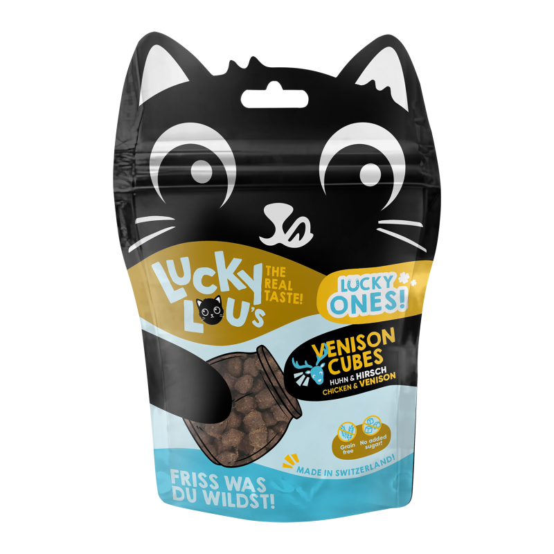 Φωτογραφία προϊόντος: Lucky Lou Lucky Ones Cubes Κοτόπουλο & Ελάφι 80 gr