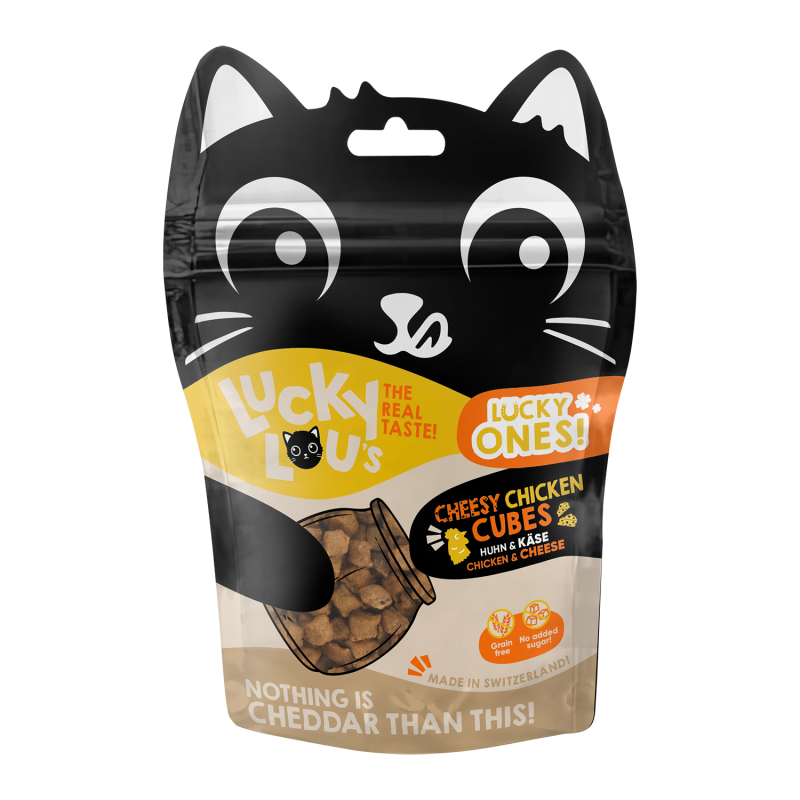 Φωτογραφία προϊόντος: Lucky Lou Lucky Ones Cubes Κοτόπουλο & Τυρί 80 gr