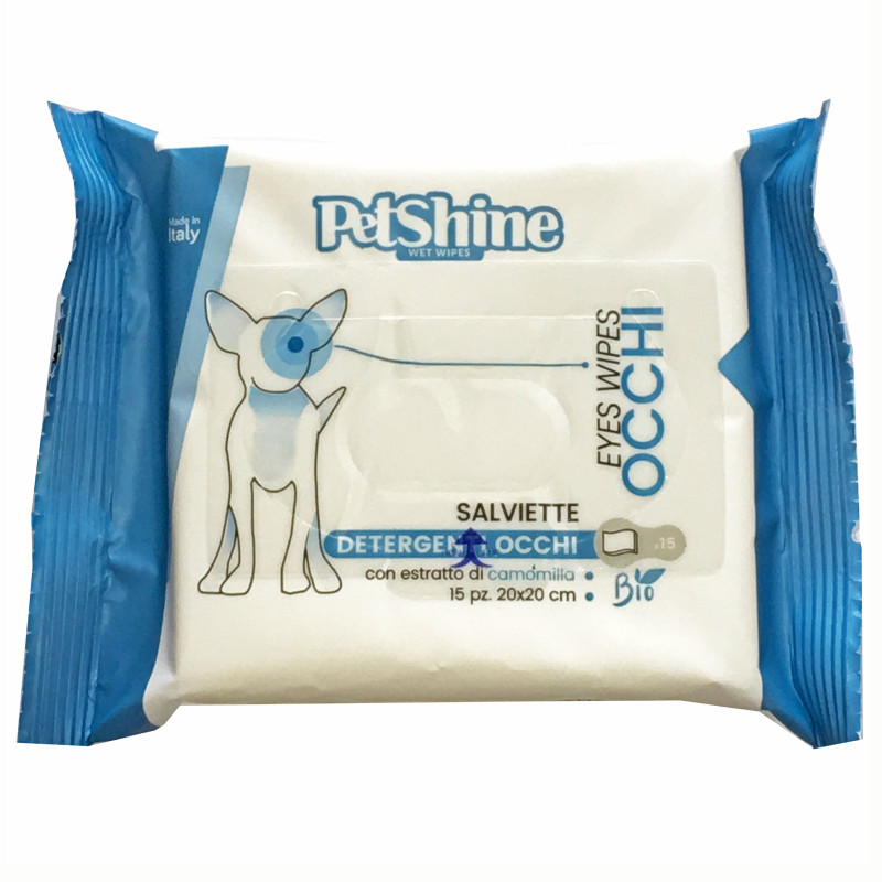 Φωτογραφία προϊόντος: PetShine Υγρά Μαντηλάκια Καθαρισμού Ματιών 15τμχ