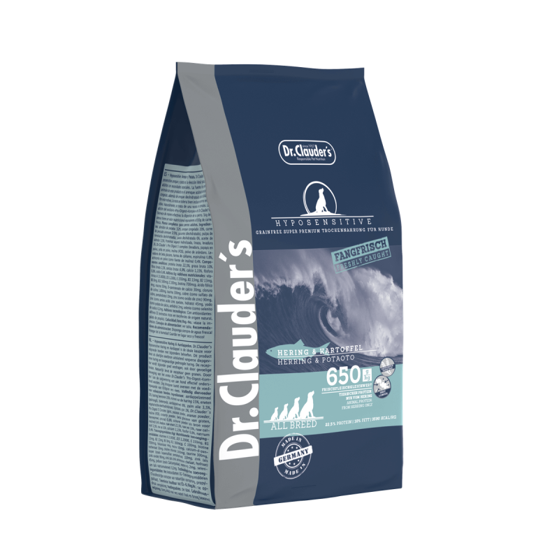 Φωτογραφία προϊόντος: Dr. Clauder's Hyposensitive Grain Free Herring & Potatoes 350gr