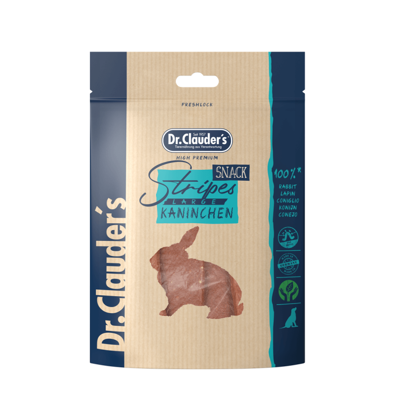 Φωτογραφία προϊόντος: Dr. Clauder's Kaninchenfleisch Stripes Κουνέλι Large 80gr