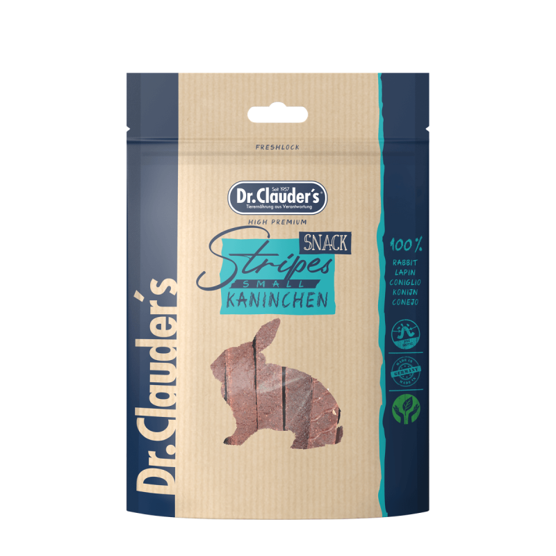Φωτογραφία προϊόντος: Dr. Clauder's Kaninchenfleisch Stripes Κουνέλι Small 80gr