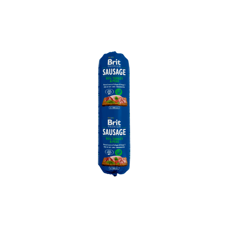 Φωτογραφία προϊόντος: Brit Sausage Turkey & Peas 800gr