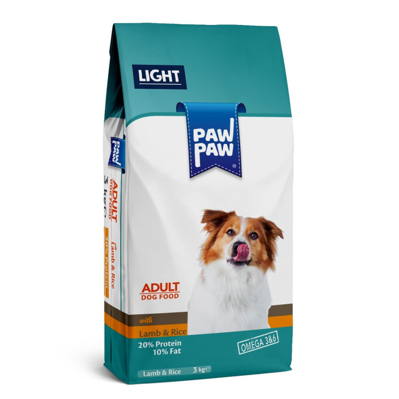Φωτογραφία προϊόντος: Pawpaw 3kg Ξηρά Τροφή Light για Ενήλικους Σκύλους με Αρνί και Ρύζι