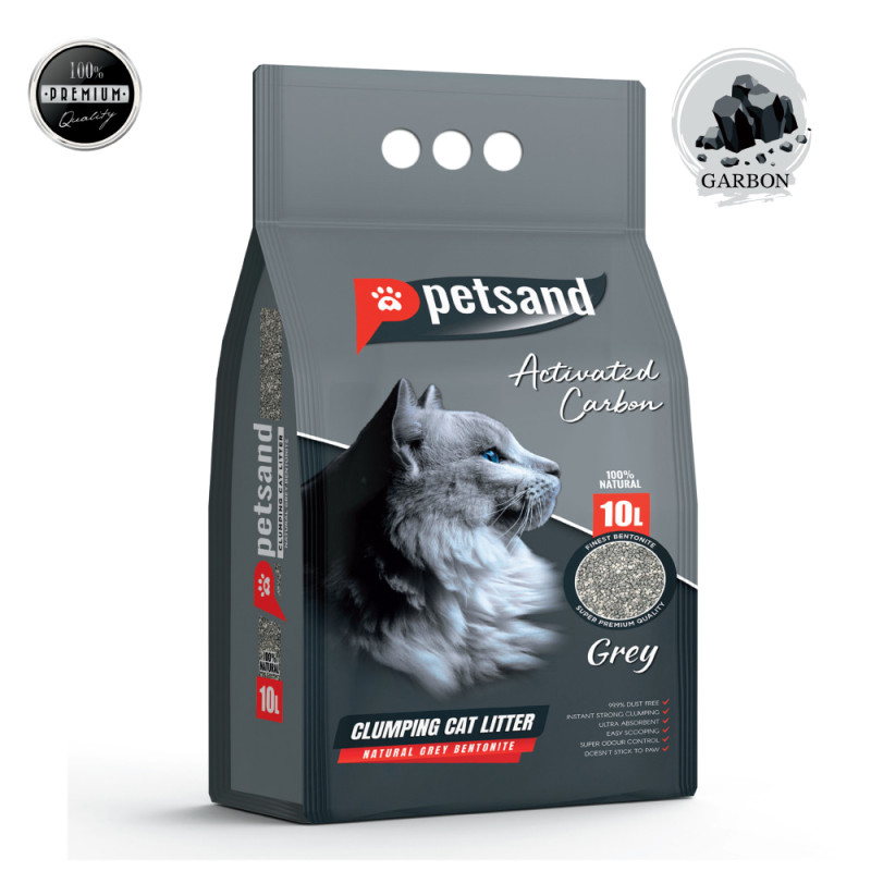 Φωτογραφία προϊόντος: Petsand Άμμος Γάτας Grey Carbon 10lt