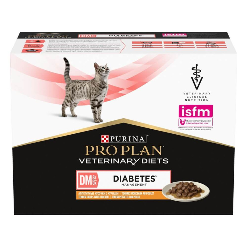 Φωτογραφία προϊόντος: Purina ProPlan PPVD Feline DM St/Ox Cat Κομματάκια σε σάλτσα Κοτόπουλο (10X 85 Gr)