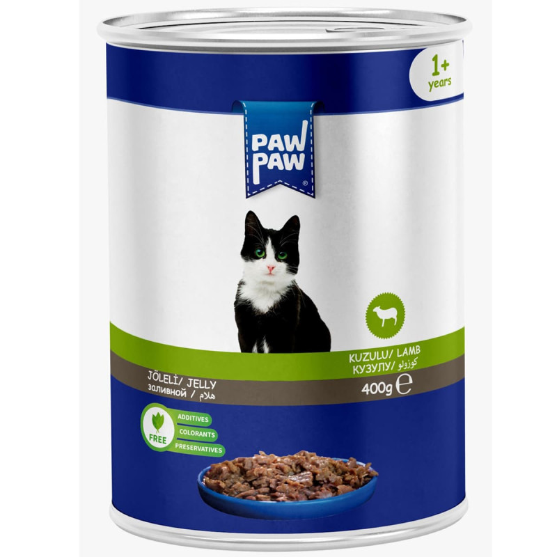 Φωτογραφία προϊόντος: Pawpaw Low Grain 400gr Υγρή Τροφή για Ενήλικες Γάτες με Αρνί