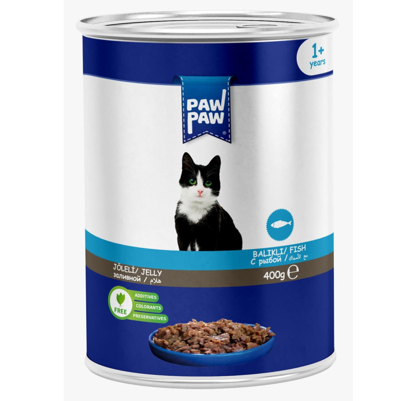 Φωτογραφία προϊόντος: Pawpaw Low Grain 400gr Υγρή Τροφή για Ενήλικες Γάτες με Ψάρι