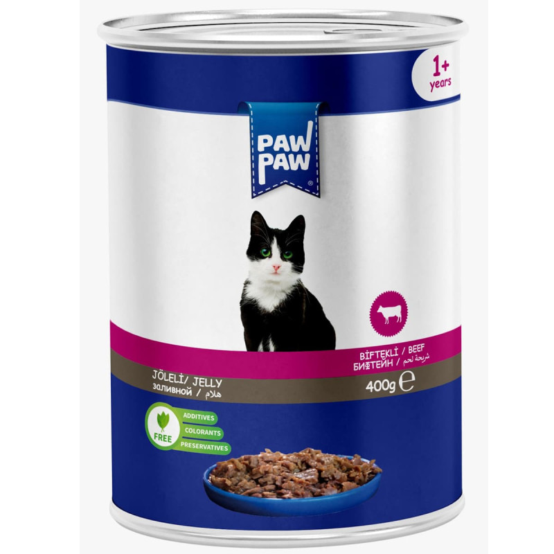 Φωτογραφία προϊόντος: Pawpaw Low Grain 400gr Υγρή Τροφή για Ενήλικες Γάτες με Μοσχάρι