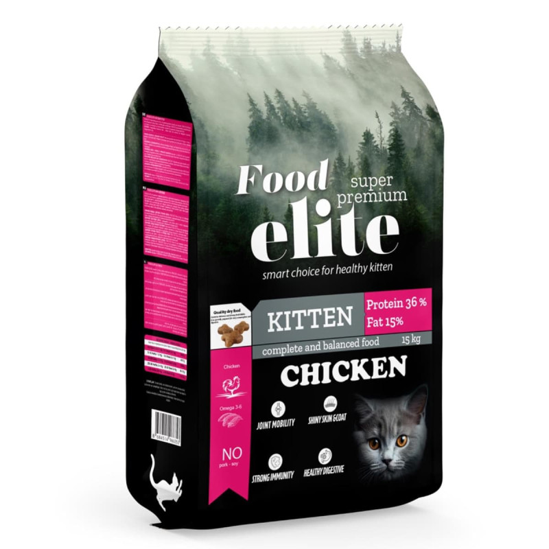 Φωτογραφία προϊόντος: Food Elite Super Premium 15kg Ξηρά Τροφή για Γατάκια με Κοτόπουλο