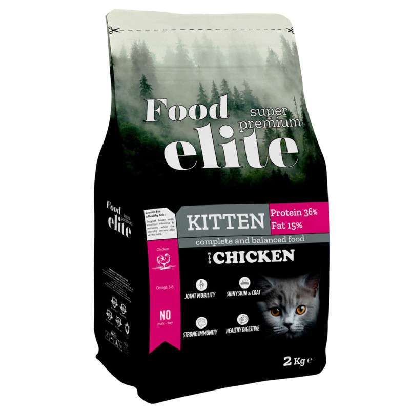 Φωτογραφία προϊόντος: Food Elite Super Premium 2kg Ξηρά Τροφή για Γατάκια με Κοτόπουλο