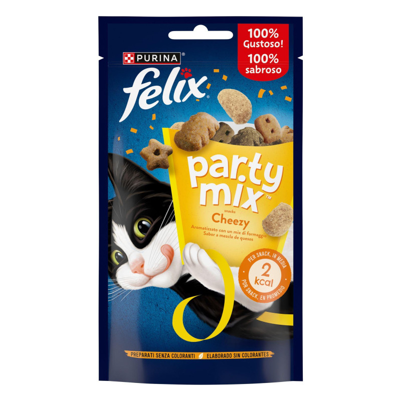 Φωτογραφία προϊόντος: Purina Felix Felix Party Mix Cheezy με Γεύση από ένα Μίγμα Τυριών 60gr