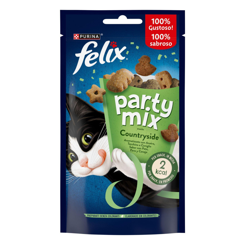 Φωτογραφία προϊόντος: Purina Felix Felix Party Mix Snacks Countryside με Γεύση Πάπια, Γαλοπούλα και Κουνέλι 60gr