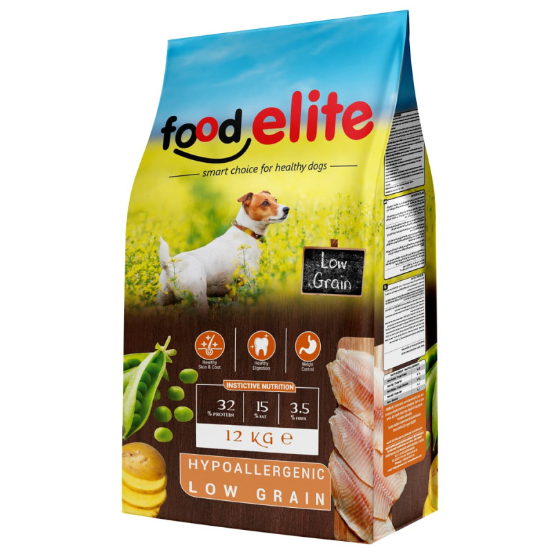 Φωτογραφία προϊόντος: Food Elite Low Grain (32 protein 15 fat) 12kg Ξηρά Τροφή για Ενήλικους Σκύλους με Ψάρι & Κοτόπουλο