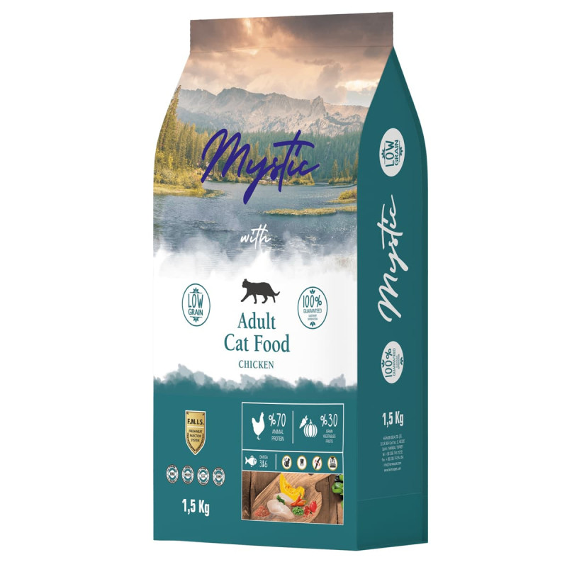 Φωτογραφία προϊόντος: Mystic Low Grain 1.5kg Ξηρά Τροφή για Ενήλικες Γάτες με Κοτόπουλο