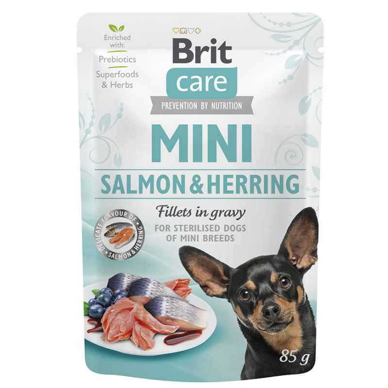 Φωτογραφία προϊόντος: Brit Care Mini φακελάκια Ster (Σολομός & Ρέγγα) 85g