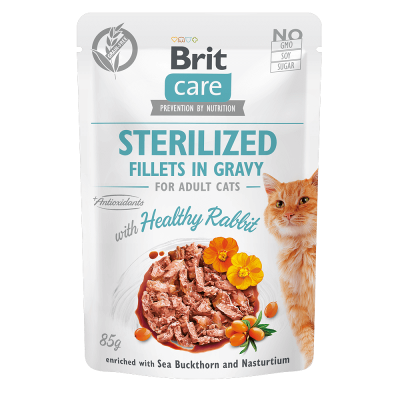 Φωτογραφία προϊόντος: Brit Care Cat φακελάκι Sterilised Rabbit 85gr