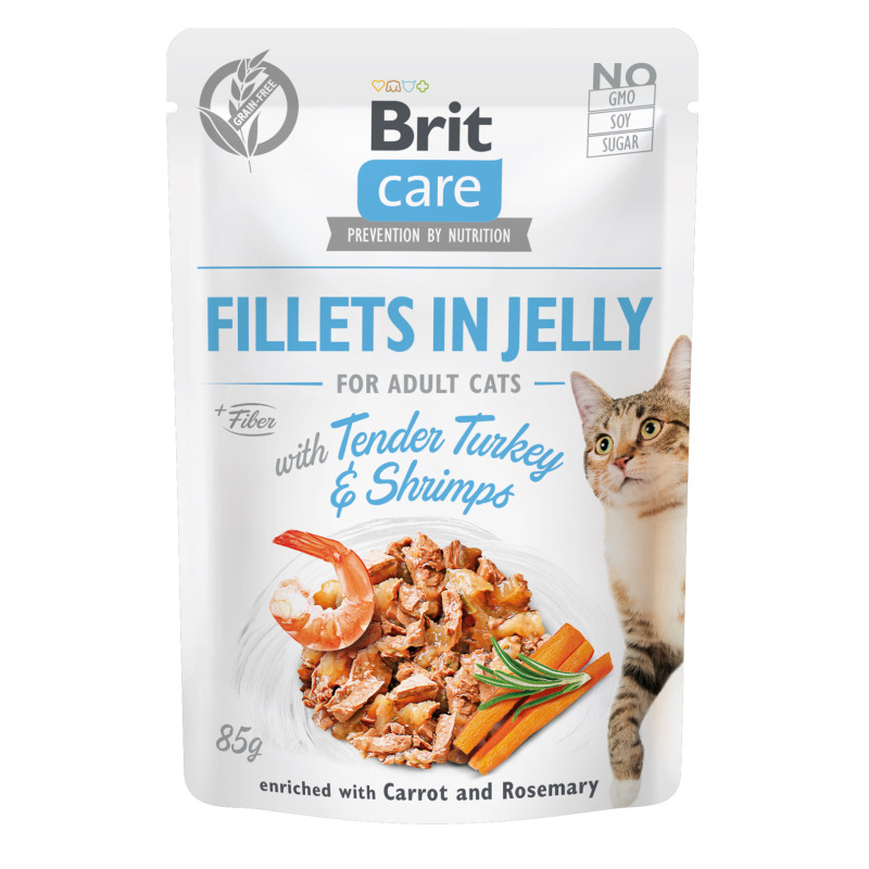 Φωτογραφία προϊόντος: Brit Care Cat Φακ Fil.Jelly Turkey & Shrimp 85g