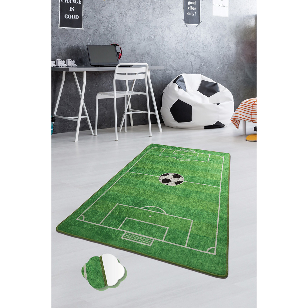 Φωτογραφία προϊόντος: Χαλί Football 100% Βελουτέ 140x190 εκ.