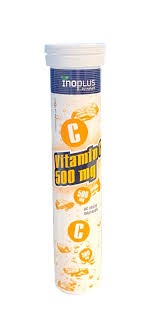 Φωτογραφία προϊόντος: InoPlus Vitamin C 500mg για Ενίσχυση & Τόνωση του Οργανισμού με Γεύση Πορτοκάλι 20 αναβράζοντα δισκία