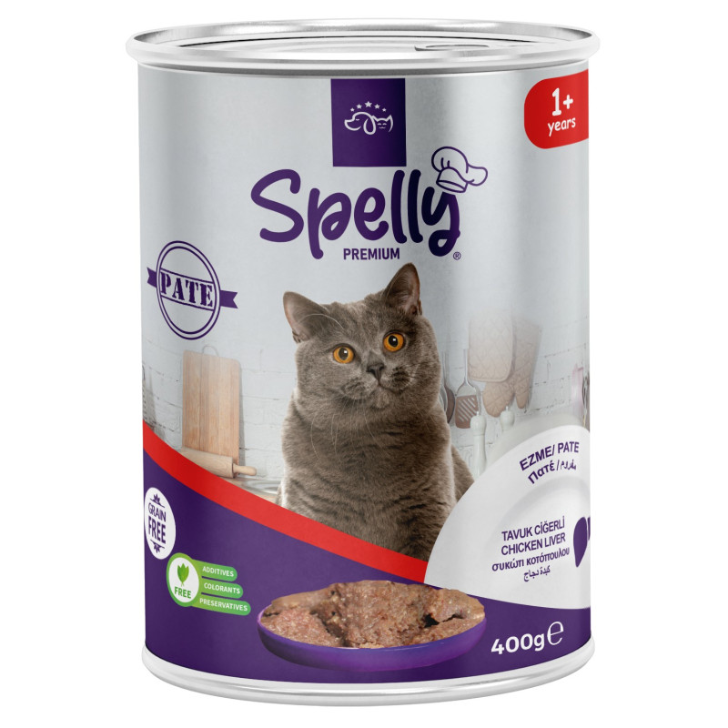 Φωτογραφία προϊόντος: Spelly Premium Πατέ Συκώτι Κοτόπουλου για Ενήλικες Γάτες 400gr