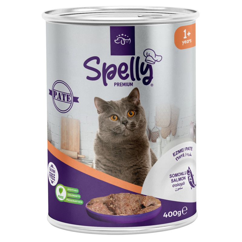 Φωτογραφία προϊόντος: Spelly Premium Πατέ Σολομός για Ενήλικες Γάτες 400gr