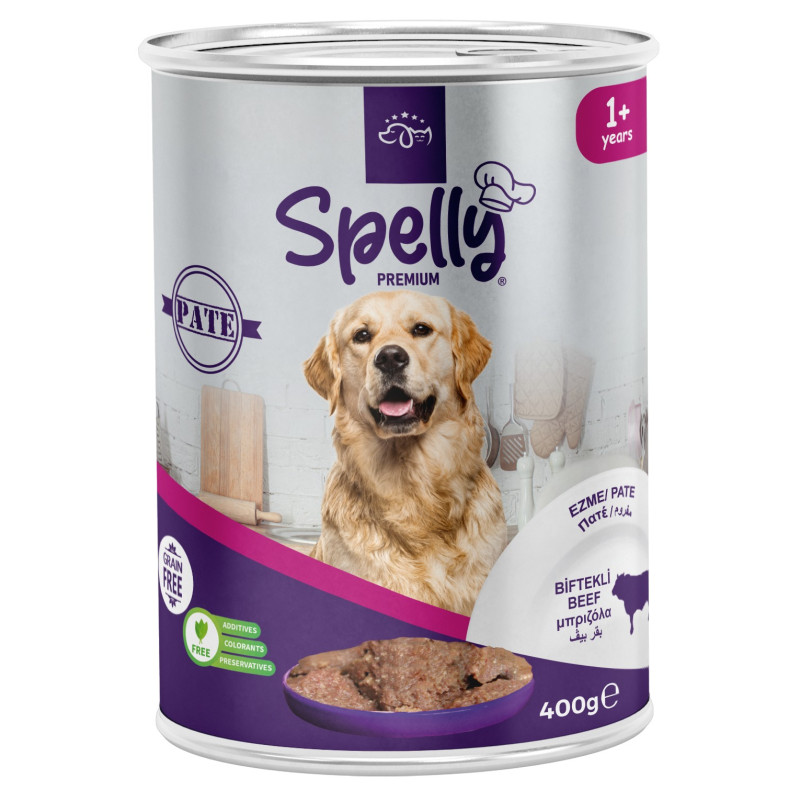 Φωτογραφία προϊόντος: Spelly Premium Πατέ Μοσχάρι για Ενήλικους Σκύλους 400gr